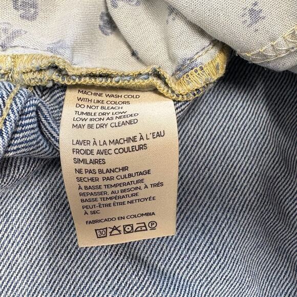 Pilcro Anthropologie High Rise Wide Leg Ankle Blue Denim Jeans Size 29 - Picture 10 of 15